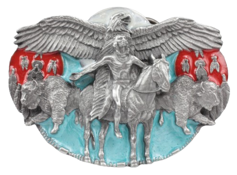 Eagle Spirit Indian Belt Buckle