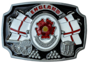 England Land of Hope and Glory Flag Patriotic Belt Buckle