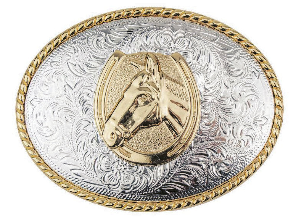 Equestrian Horse Horseshoe Trophy Belt Buckle – Buckle My Belt