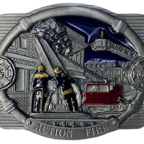 Firefighter Action Fire Belt Buckle