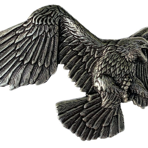 Flying Eagle Silver Plated Belt Buckle