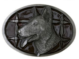 German Shepherd Red Belt Buckle