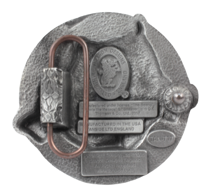 Gnasher Round Belt Buckle Back