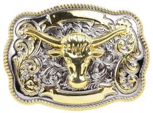 Golden Bull Head Belt Buckle