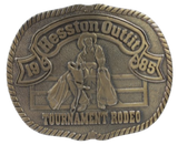 Hesston Outfit 1985 Tournament Rodeo Belt Buckle