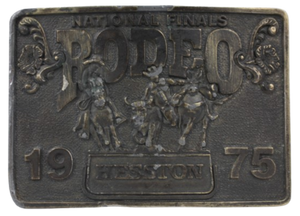 Hesston National Finals Rodeo NFR 1975 Belt Buckle