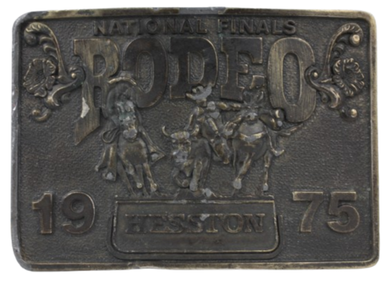 Hesston National Finals Rodeo NFR 1975 Belt Buckle