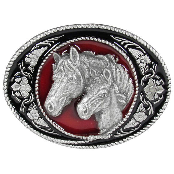 Horse and Foal Belt Buckle