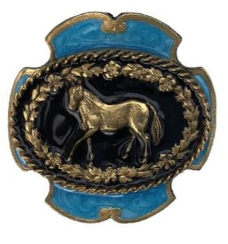 Horse Gold Plated Bolo Tie