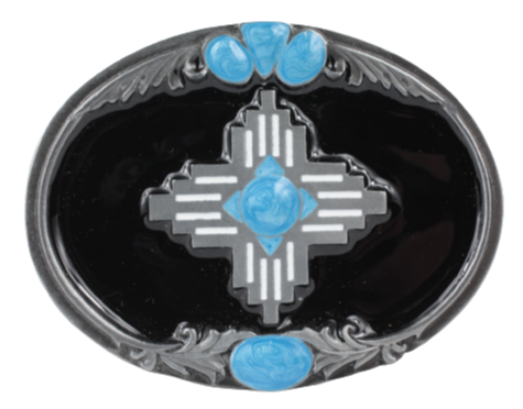 Indian Cross SW Stones Belt Buckle
