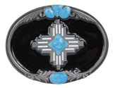 Indian Cross SW Stones Belt Buckle