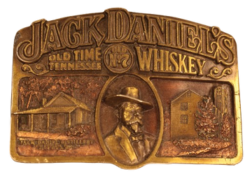 Jack Daniels Old No 7 Old Time Whiskey Copper Bronze Belt Buckle