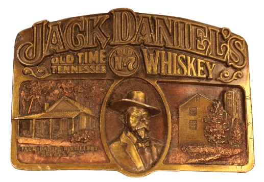 Jack Daniels Old No 7 Old Time Whiskey Copper Bronze Belt Buckle