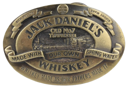 Jack Daniels Old No 7 Tennessee Brass Belt Buckle