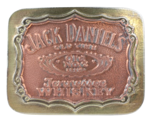 Jack Daniels Old No 7 Tennessee Whiskey Gold Copper Plated Belt Buckle ...