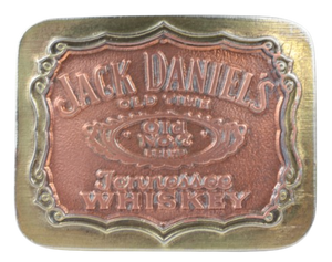 Jack Daniels Old No 7 Tennessee Whiskey Gold Copper Plated Belt Buckle