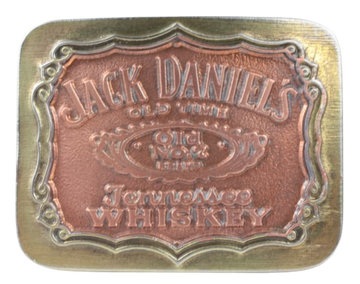 Jack Daniels Old No 7 Tennessee Whiskey Gold Copper Plated Belt Buckle