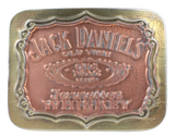 Jack Daniels Old No 7 Tennessee Whiskey Gold Copper Plated Belt Buckle