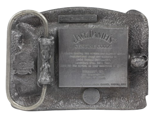 Jack Daniels Old No 7 Tennessee Whiskey Gold Copper Plated Belt Buckle Back