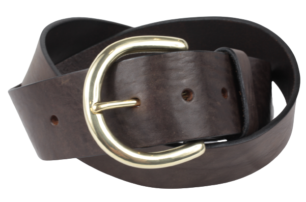Ladies Leather Jean Belt with D Ring Buckle