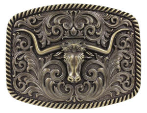 Longhorn Bull Belt Buckle