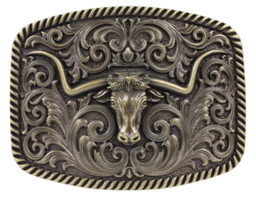 Longhorn Bull Belt Buckle