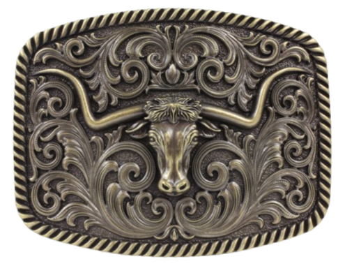 Longhorn Bull Belt Buckle