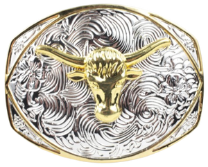 Longhorn Head Belt Buckle