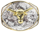 Longhorn Head Belt Buckle