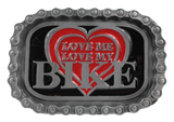 Love Me Love My Bike Belt Buckle