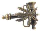 Marijuana Leaf Pipe Belt Buckle
