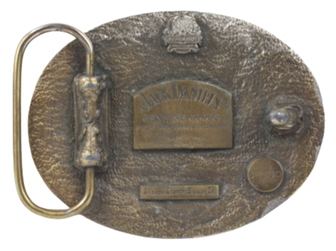 Old Time Tennessee Jack Daniels Belt Buckle Back