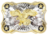 Oversized Flying Eagle with Stars Belt Buckle