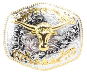 Oversized Longhorn Bull Head Belt Buckle