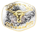 Oversized Longhorn Bull Head Belt Buckle