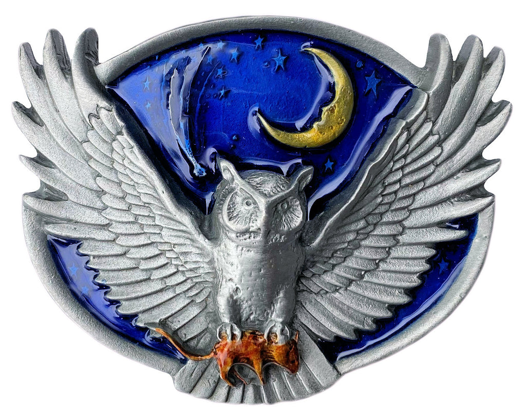 Owl and The Night Sky Belt Buckle