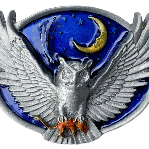 Owl and The Night Sky Belt Buckle