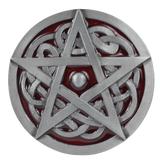 Red Pentagram Belt Buckle