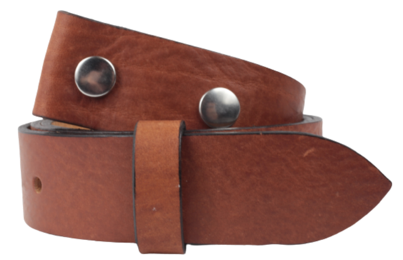 Replacement 38mm Wide Dark Tan Leather Belt