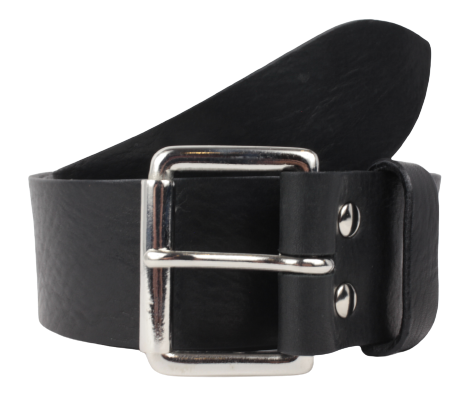 Silver Classic Roller 1 3/4 Inch Leather Belt