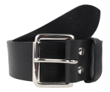 Silver Classic Roller 1 3/4 Inch Leather Belt