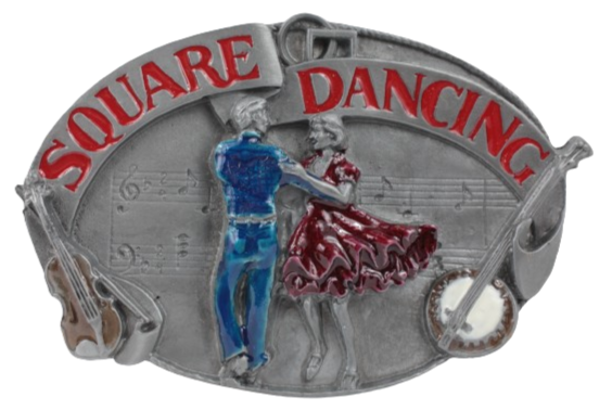 Square Dancing Belt Buckle