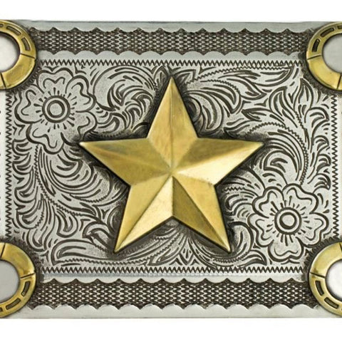 Stars and Horseshoe Trophy Belt Buckle