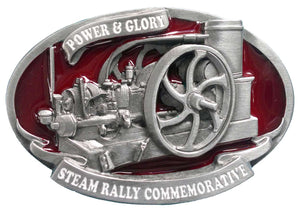 Stationery Engine Steam Rally Belt Buckle
