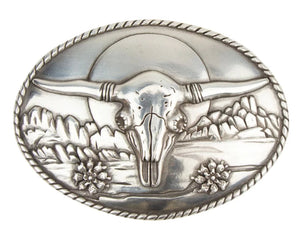 Steer Skull Trophy Belt Buckle