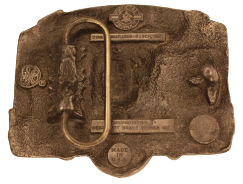 The Bud Light Spuds MacKenzie Belt Buckle Back