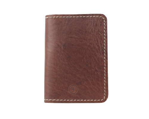 The Quad Brown Full Grain Leather Slim 4 Card Wallet "Minimalist Series"
