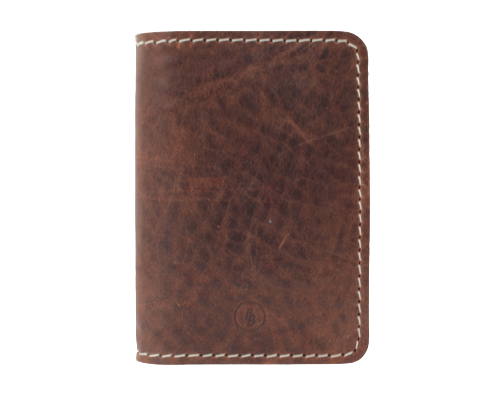 The Quad Dark Brown Full Grain Leather Slim 4 Card Wallet