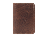 The Quad Dark Brown Full Grain Leather Slim 4 Card Wallet