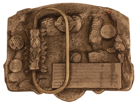 The Budweiser King of Beers Belt Buckle Back